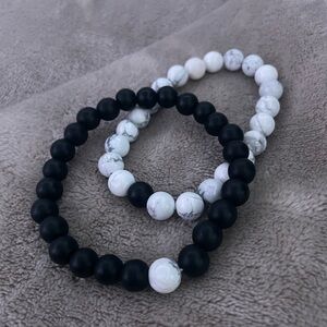 Black and White Beaded Bracelets